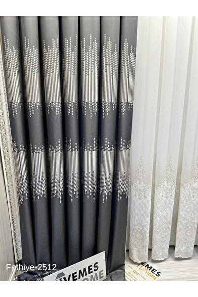 NİVEMESHOME الفتح614178 - أنثراسايت V-2512، ستارة خلفية مطوية 1/3 سيك APM