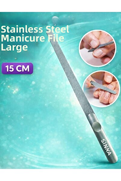 SİNKA مبرد مانيكير ستانلس ستيل كبير 15 سم