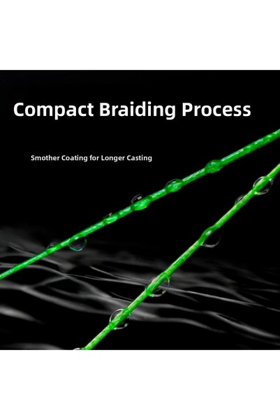 RIKIMARU R-Braid X8-8 Ply, 200 Meters, 0.08 Mm, 4.8 kg Pulling Force, Green, Rope Fishing Line, Braided Fishing Line, Silk Fishing Line.