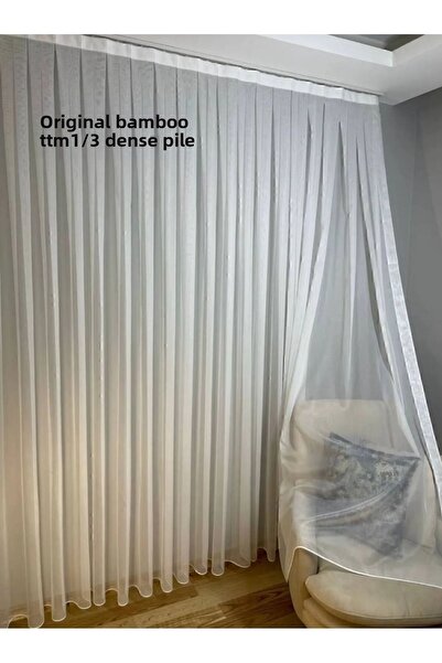 GOGOPERDE Κουρτίνα από τούλι μπαμπού 1/3 στρώσης - Αντιρυτιδική και δεν θέλει...