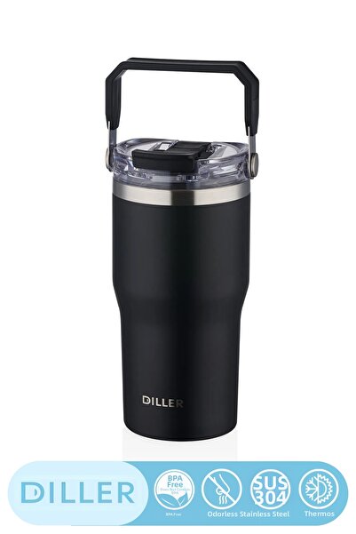 DILLER 620ml New Collection Tumbler With/Without Straw Stainless Steel Thermo...
