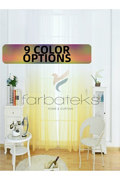 farbateks Tul degradat de culoare galbenă, tul degradat pliat în 2 straturi