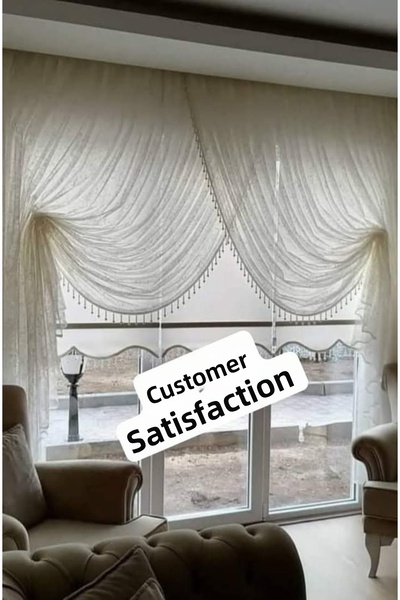 Store Double-Breasted Model Knitted Tulle Curtain