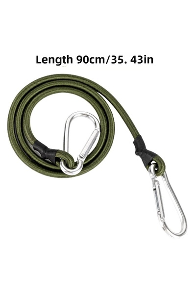 Choice حبل مطاطي قوي للاستخدام الخارجي بطول 90 سم باللون الأخضر، حزام ربط مرن...