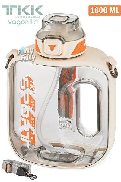 Vagonlife TKK 1600 مل - زجاجة مياه تريتان ذات استخدام مزدوج خالية من مادة BPA...