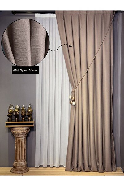 PERDEYERİ Perdele texturată din in, de lux, cu greutate mare, cu o singură la...