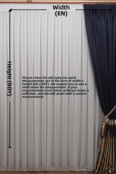 Ta-Ha Perde ve Halı 1-2 perdele din tul model cu dungi rare, dungi verticale,...