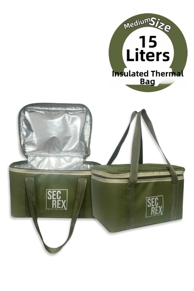 SECREX Термоизолирана термочанта със среден размер, 15 литра, професионална з...