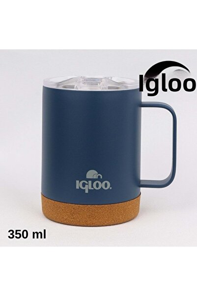 IGLOO Cork Mug 350ml Thermos Mug Cup Flask Light-Dark Blue
