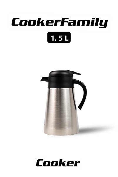 Cooker ترمس كلاسيكي من الفولاذ المقاوم للصدأ سعة 1.5 لتر