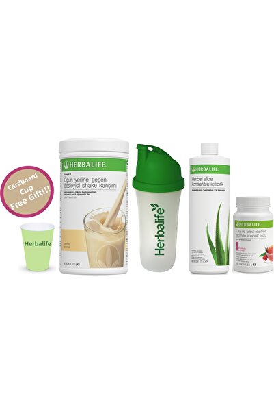 Herbalife Set3 شيك فانيليا ألوا شراب مركز شاكر شاي التوت 50 جم