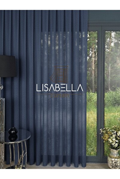 LisabellaHome Modern Greek Plain Tulle Curtain Anthracite (1X2.5 Medium Pleat)