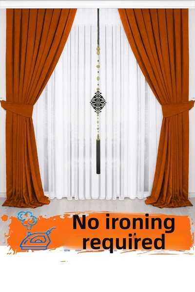 İ.D İpek Dokuma ستارة خلفية مخملية بلون القرميد ذات جودة من الدرجة الأولى