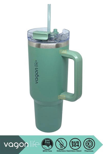 Vagonlife 1200ml Tumbler - More Judgeless Clutch, No Paper Break Thermos & Ca...