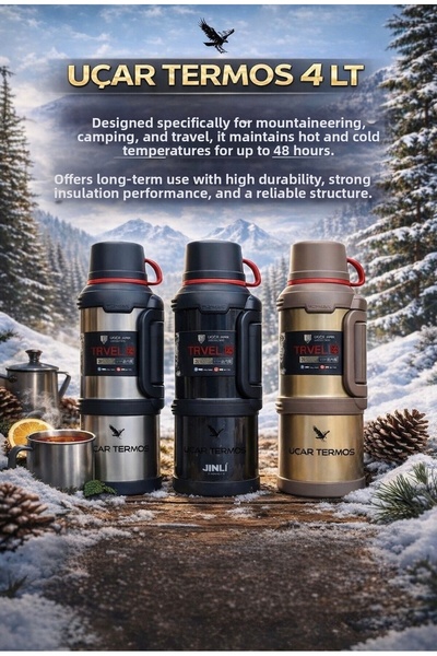 Home ترموس يوتسار سعة 4 لتر للتسلق والتخييم والعائلة والنزهات