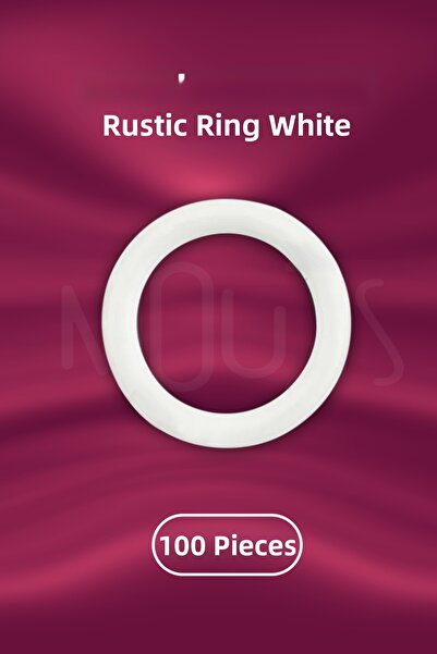Moud's Inel pentru perdea rustică Culoare albă 100 buc