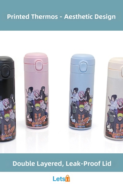 Letsii ترمس أنيمي مطبوع من الفولاذ المقاوم للصدأ ذو طبقة مزدوجة عازلة للحرارة...