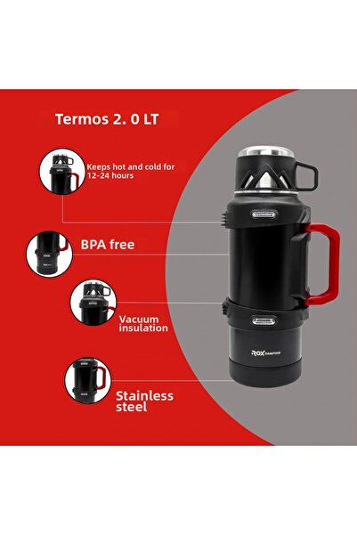 Rox ترمس تخييم سعة 2 لتر