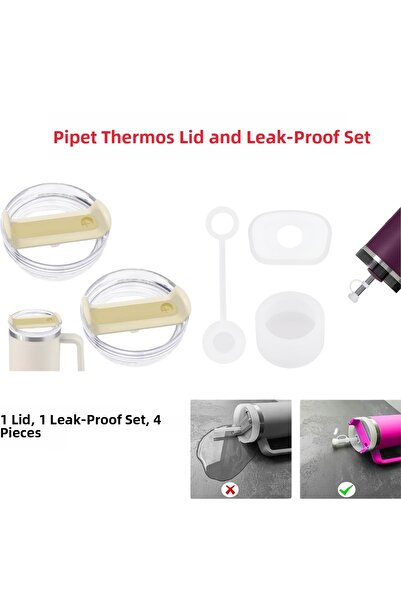 Stanley مجموعة غطاء ومانع تسرب للترمس متوافقة مع الترمسات سعة 1.18 لتر