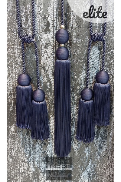 serART Set de 3 bracoane pentru tavan Elite Model Fon și perdea dublu, albast...