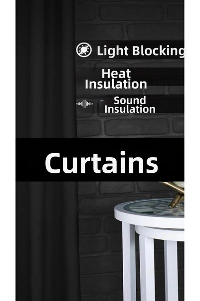 GACALLAR HOUSE Dable Blackout 3 Layer Black Color (Can Be Used as Day Fonperde Night Sunshield)