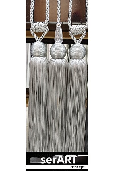 serART Dolunay Set of 3 Background Curtain Double-Layered Curtain Ceiling Bin...