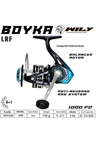 Wily ماكينة صيد السمك بويكا 1000 6+1 بي بي