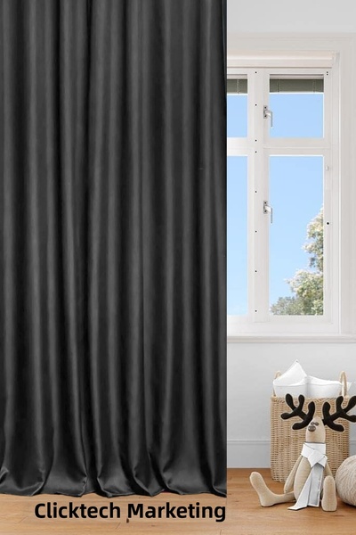 Madame Dower Cortina de soare antracit cu 4 straturi - previne praful și nu v...