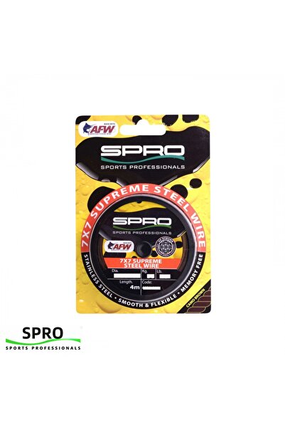 Spro Super Steel Afw Wire Leader Fishing Line 18kg 0.46mm 4m