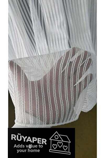 RÜYAPER Nou sezon - Cortina din tul cu model de paste grele, pliată