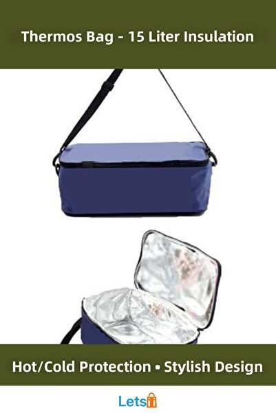Letsii حقيبة ترمس بسعة 15 لترًا مع خاصية الحفاظ على السخونة والبرودة