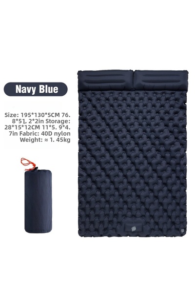 Choice مرتبة WESTTUNE مزدوجة قابلة للنفخ باللون الأزرق الداكن مع مضخة وسادة م...