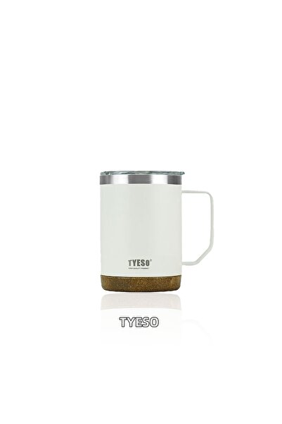 Tyeso كوب فينوس بغطاء حراري من الفولاذ المقاوم للصدأ 530 مل باللون الأبيض