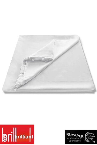 Brillant Parasolar din satin alb Rüyaper