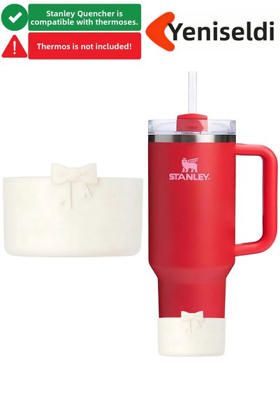 Yenigeldi Stnly Quencher 40/30oz Protector de bază din silicon crem, compatib...