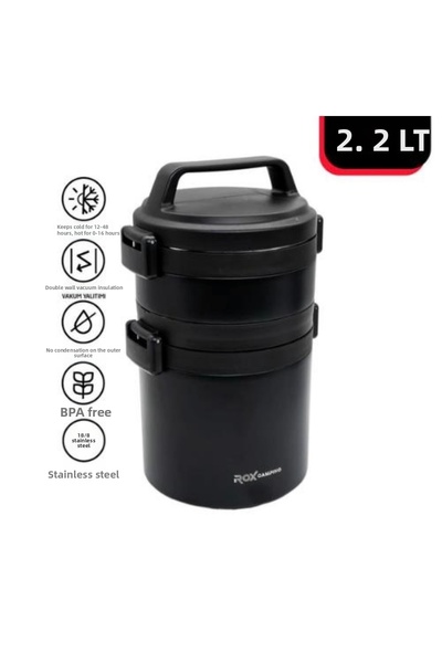selim uyar kamp metal ترمس طعام روكس للتخييم سعة 2.2 لتر