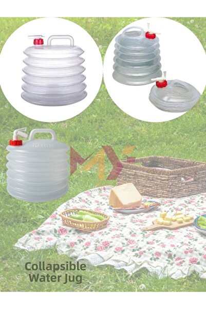 Myend علبة مياه قابلة للطي سعة 10 لتر - محمولة للتخييم والنزهة