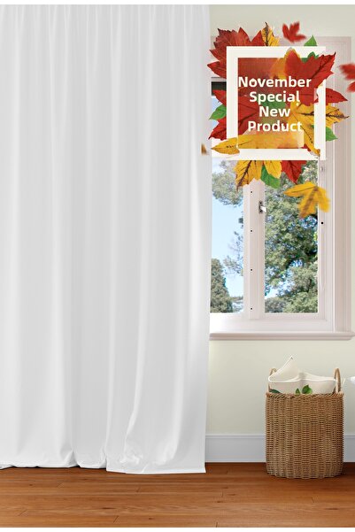 Filamente Parasolar din satin alb perdea premium - țesătură strânsă de clasa I