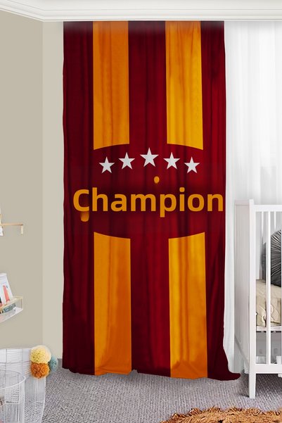 Bebişim Halı Fan Yellow Red Double Winged Background Curtain