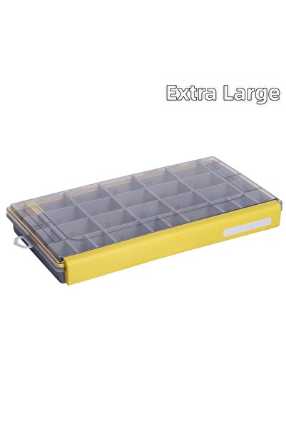 Choice صندوق أدوات صيد مقاوم للماء كبير الحجم باللون الأصفر، صندوق تخزين أدوا...