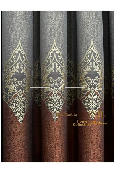 Emes Red Panel Background Curtain - Luxury Patterned, a Quality, Blackout 1*3...