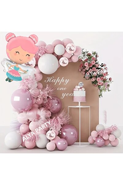 ALYA Комплект за рожден ден на фея с много балони, концепция за рожден ден