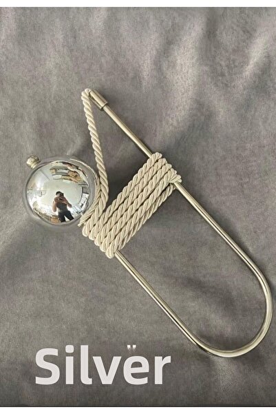 MGEStore Στήριγμα κουρτινών Renso Αξεσουάρ κρεμάστρα κουρτινών με πόμολο 1 τε...