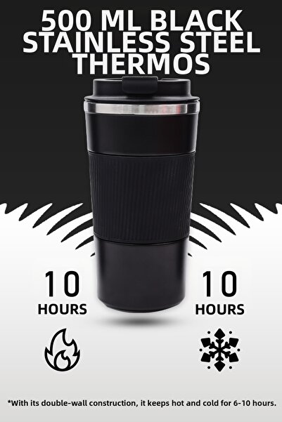 Generic Brand 500 ml Black Thermos