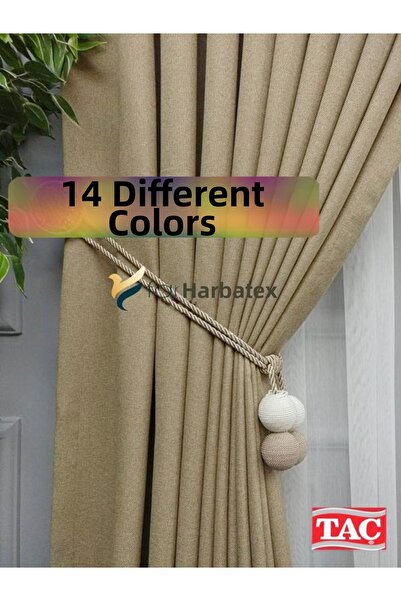 farbateks Coffee Foam Backdrop Curtain 1E3 Drapped Pleated Backdrop Curtain