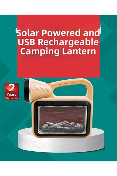 Twin Store مي للواردات ®   مصباح يعمل بالطاقة الشمسية بتأثير اللهب - مقاوم للماء