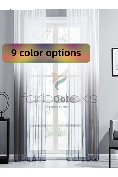 farbateks Tul cu gradient de culoare alb-gri antracit, cu 3 straturi plisate