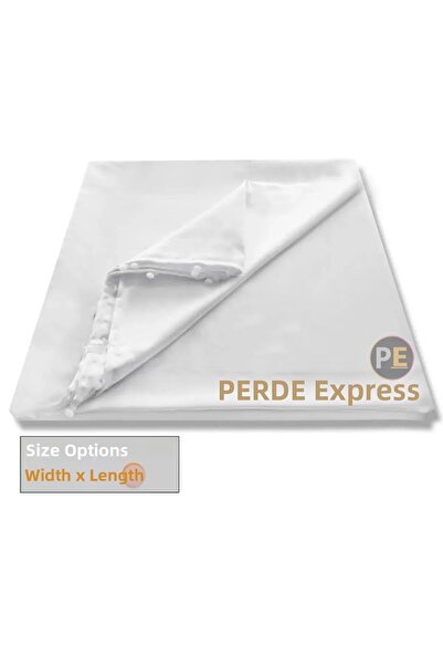 Perdexpress Λευκή Σατέν Κουρτίνα Ηλιοπροστασίας - Συμβατή με κουρτίνες τύπου ...