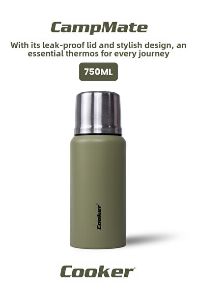 Cooker 750 ml Stainless Steel Double Layer Thermos-24 Hours Hot, 48 Hours Col...