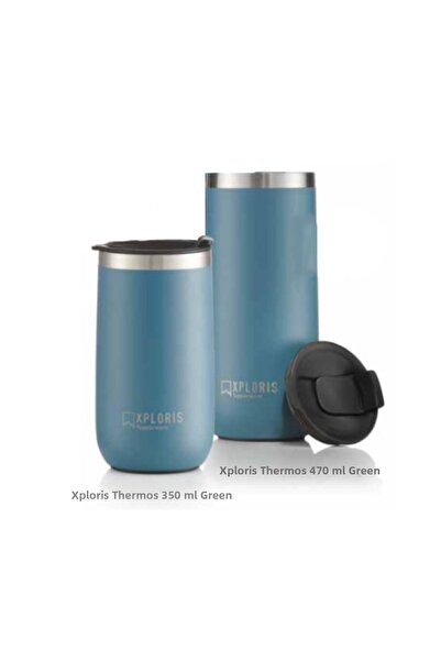 Tupperware ترمس Xploris أخضر 350 مل و 470 مل، مجموعة من قطعتين، ترمس Tupperwa...